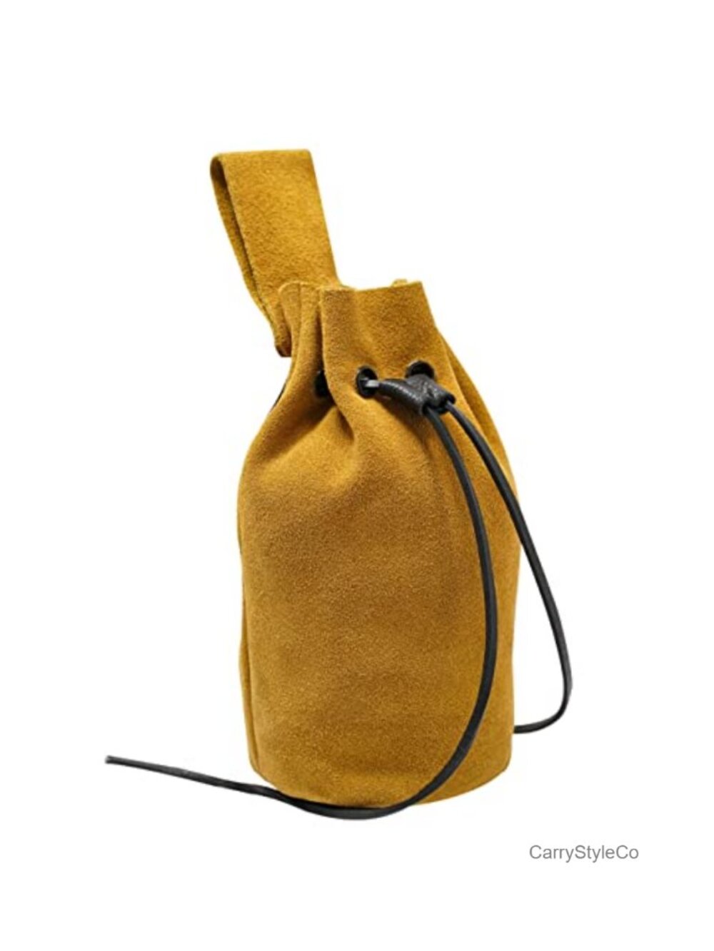 Suede Leather Drawstring Belt Pouch Renaissance Medieval Costume Accessory